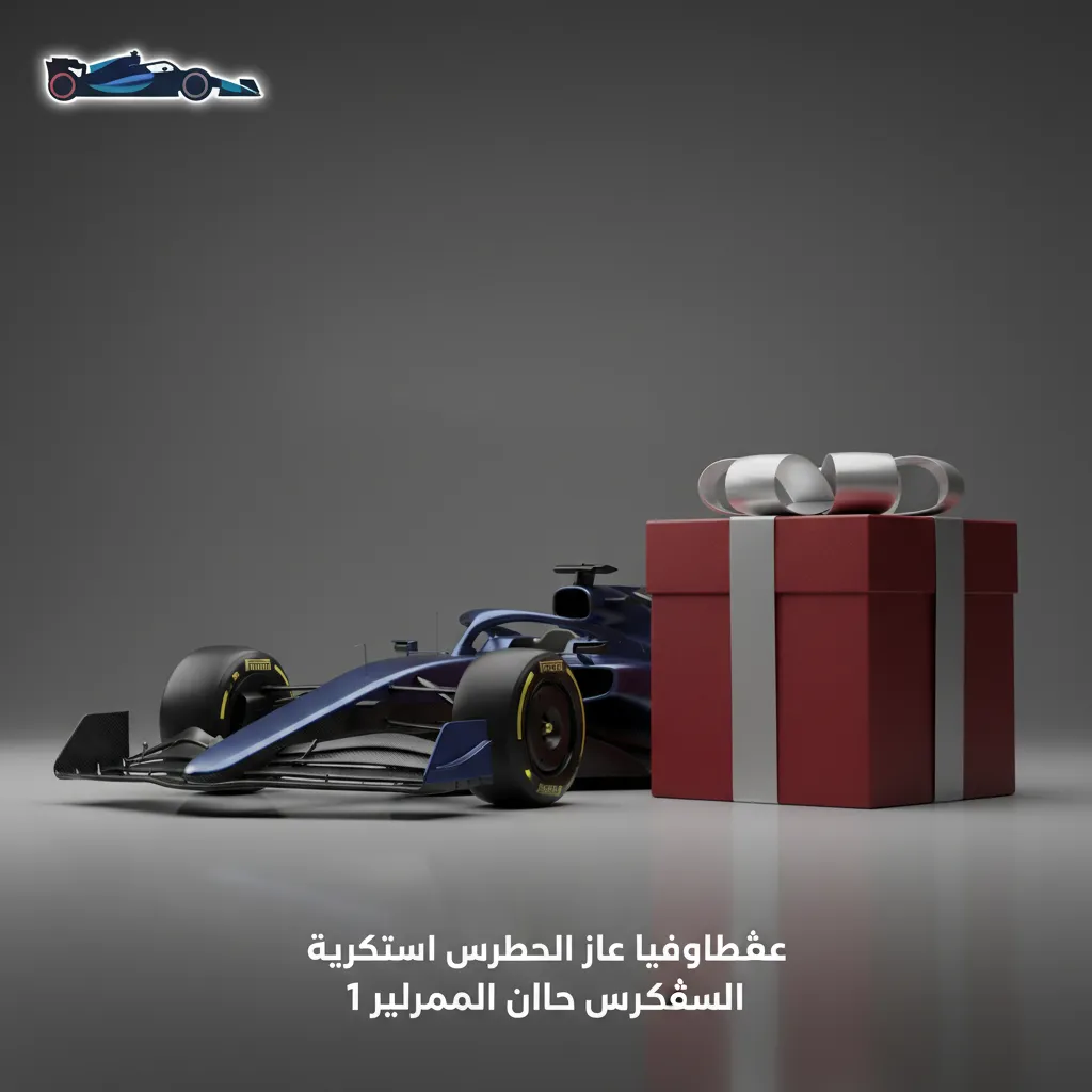 بنر ترويجي لمكافأة ترحيبية على المراهنات الرياضية لفورمولا 1، يبرز قيمة المكافأة والحد الأقصى وشروط الرهان سارية.