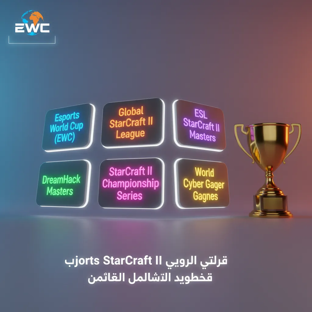صورة قائمة بطولات StarCraft II الكبرى للمراهنة: EWC، GSL Code S، ESL Masters، IEM كاتوفيتسه، TSL، HomeStory Cup